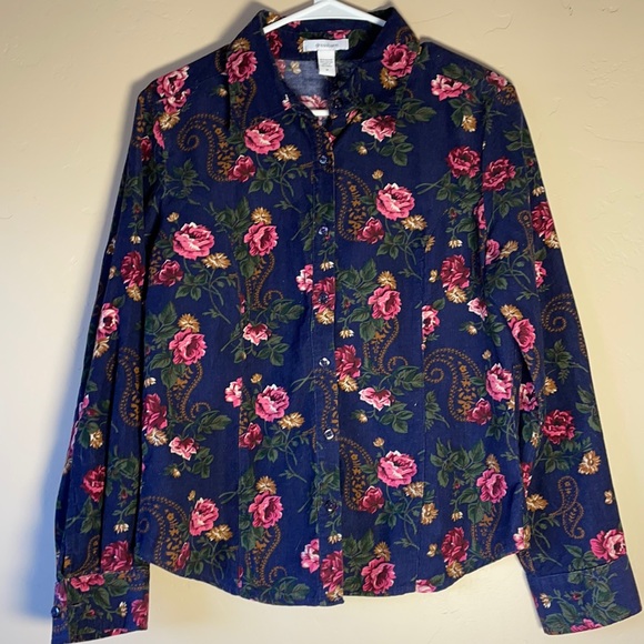 Rare Vintage DRESSBARN floral Women's Shirt Size M - Picture 1 of 4